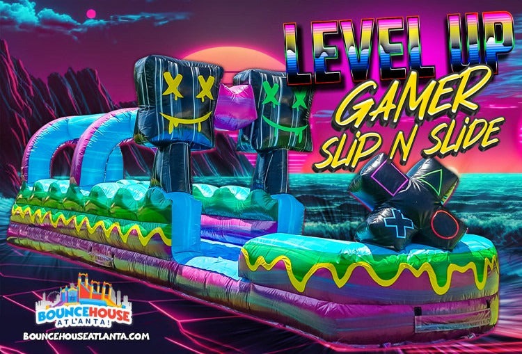 Level Up Gamer Slip N Slide Inflatable Water Slide Rental