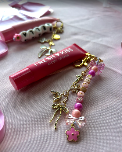 Lip Gloss Keychain Charm Bar