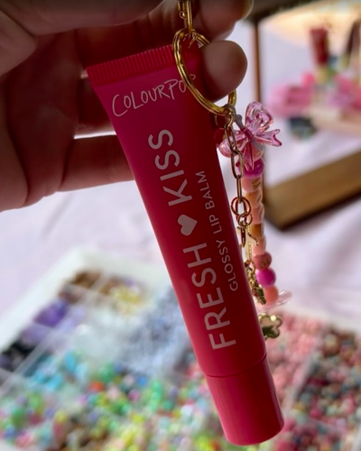 Lip Gloss Keychain Charm Bar