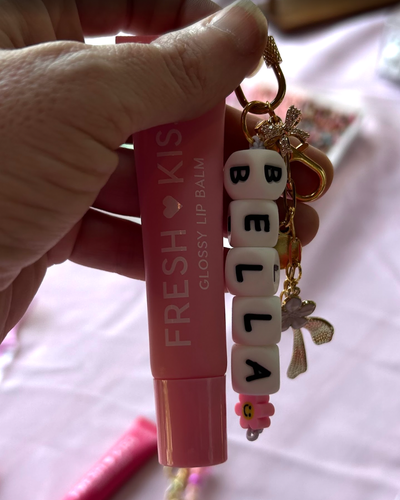 Lip Gloss Keychain Charm Bar