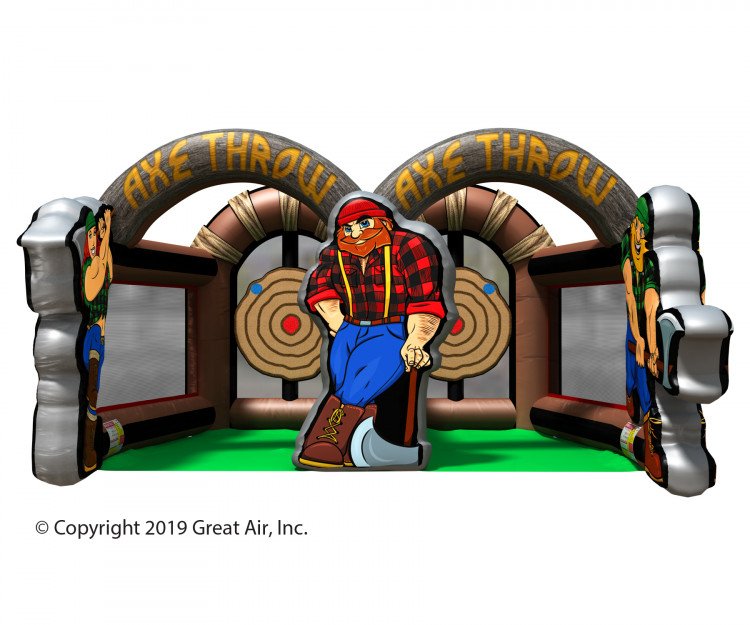 Lumberjack Axe Throwing Game Inflatable Rental