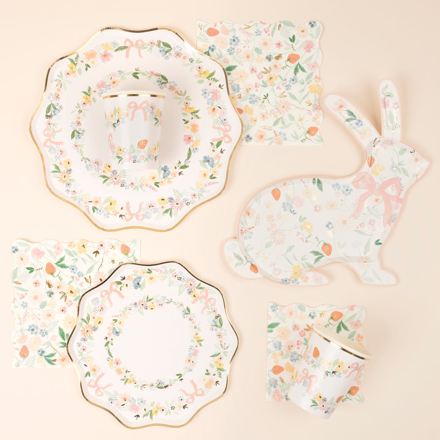 Elegant Floral Small Napkins
