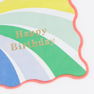Rainbow Swirl Small Napkins