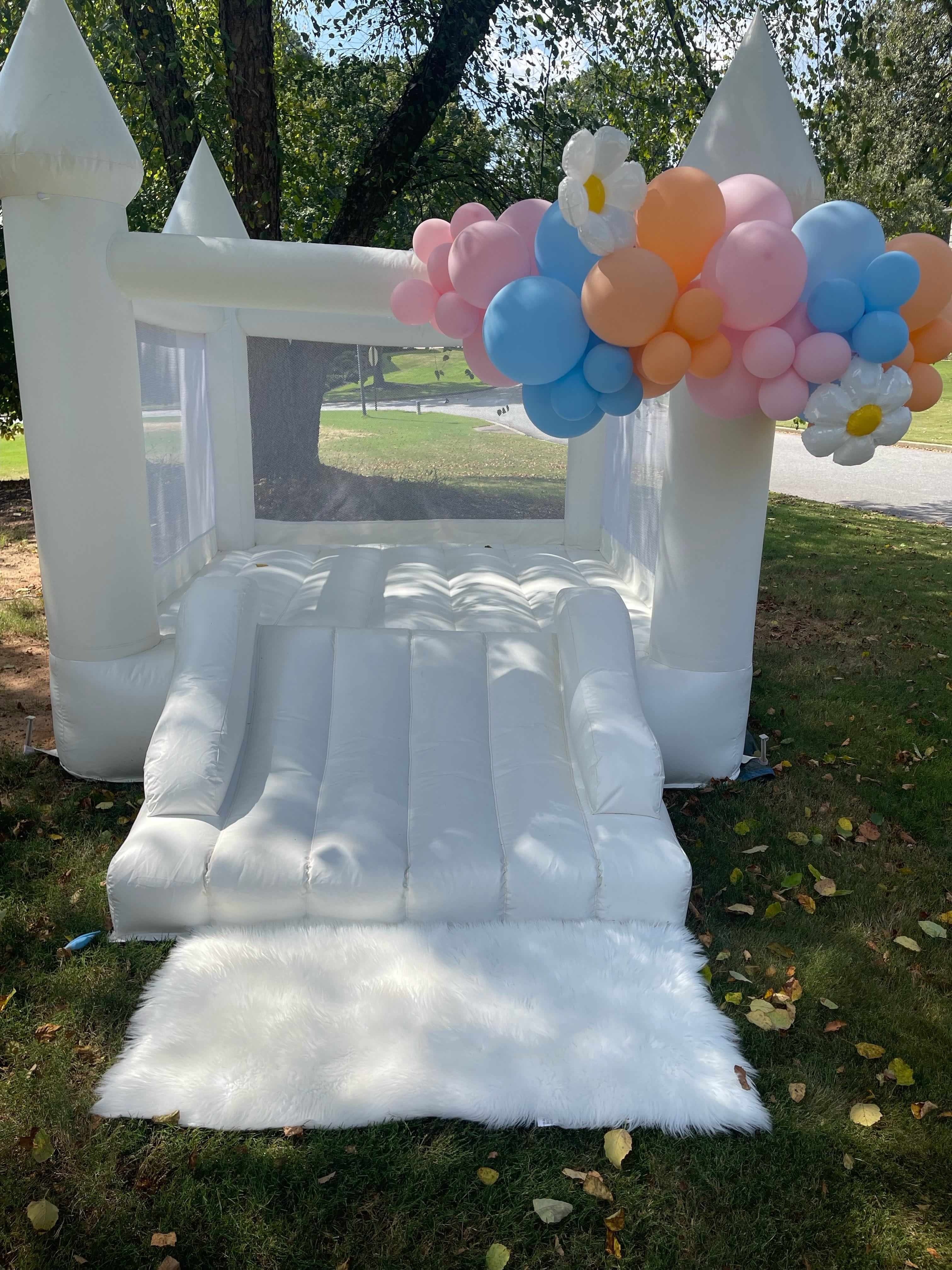 white bounce house rental atlanta