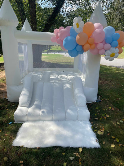 white bounce house rental atlanta