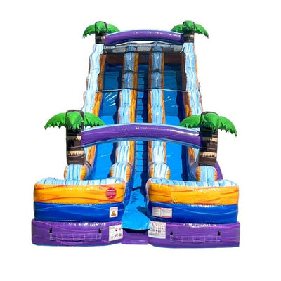 24' Tropical Paradise Dual Lane Water Slide
