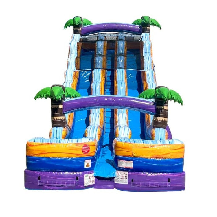 24' Tropical Paradise Dual Lane Water Slide