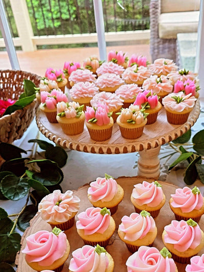 Mini Floral Cupcakes