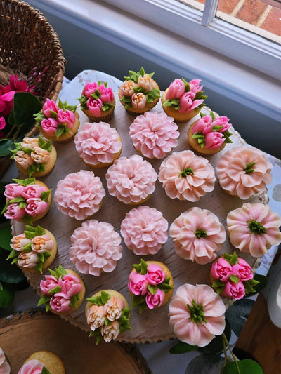 Mini Floral Cupcakes