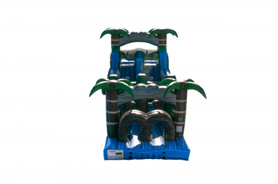 47' Blue Crush Obstacle Course with Dual Lane Slide