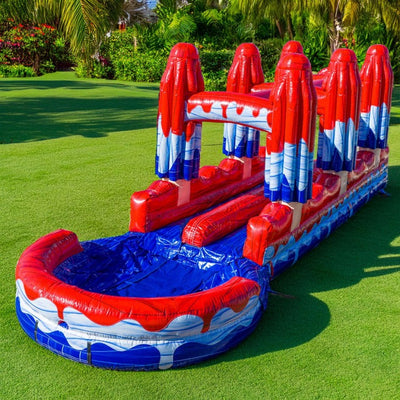 41' Red White & Cool Dual Lane Slip N Slide