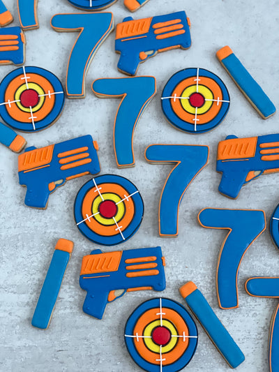NERF Themed Sugar Cookies