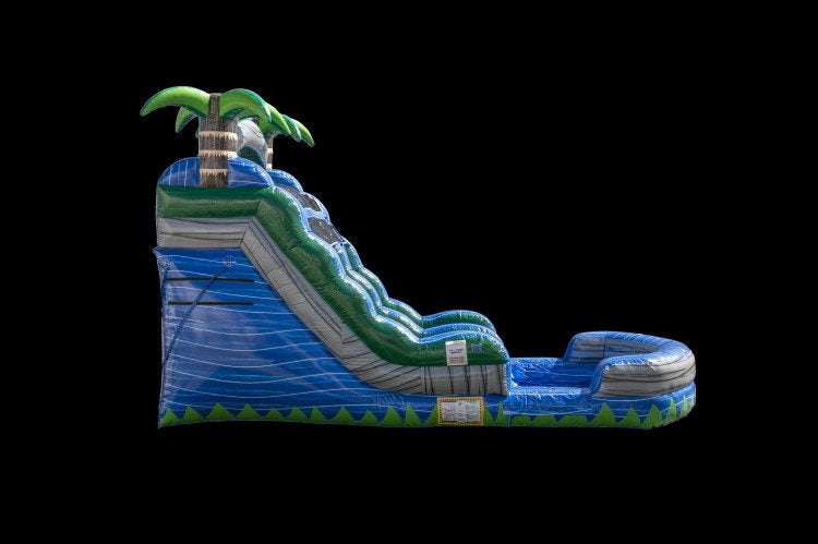 15' Blue Crush Dual Lane Water Slide