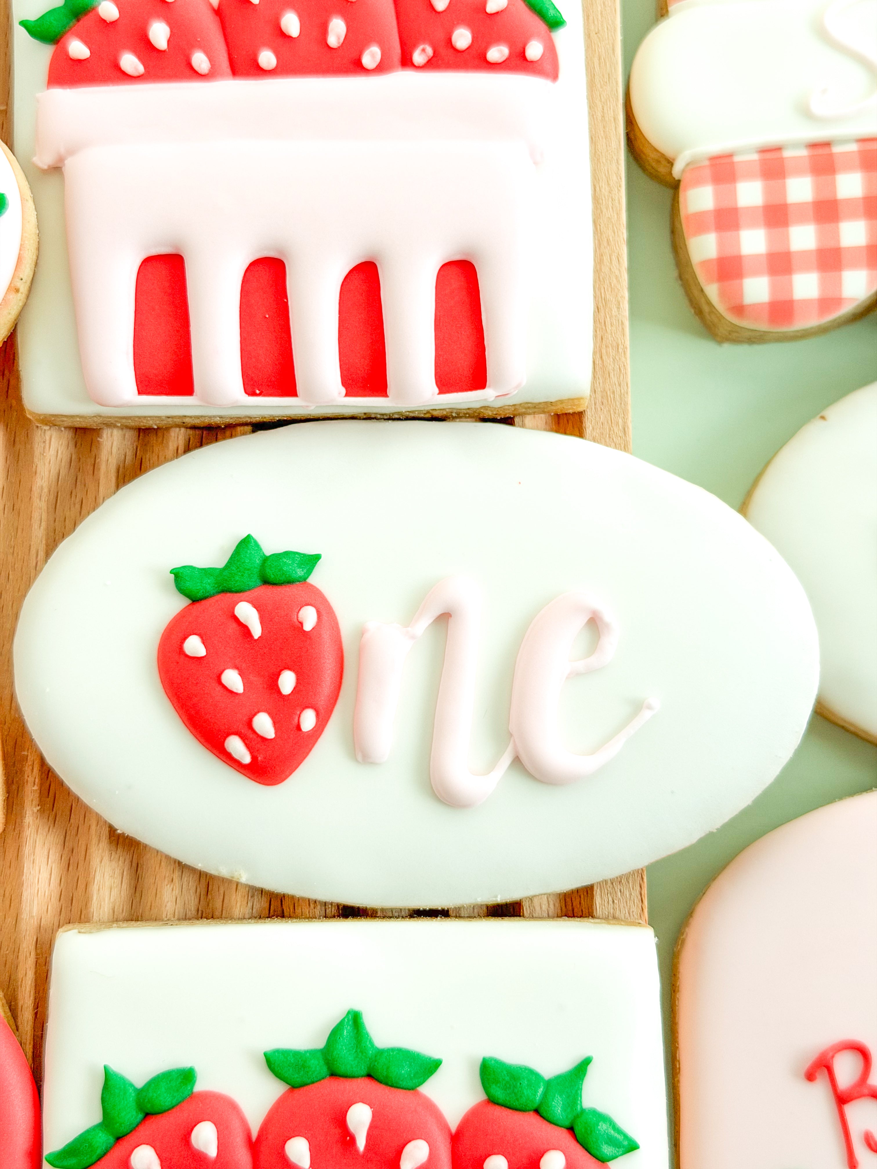 Personalized Berry First Birthday Cookies