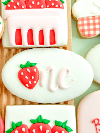 Personalized Berry First Birthday Cookies