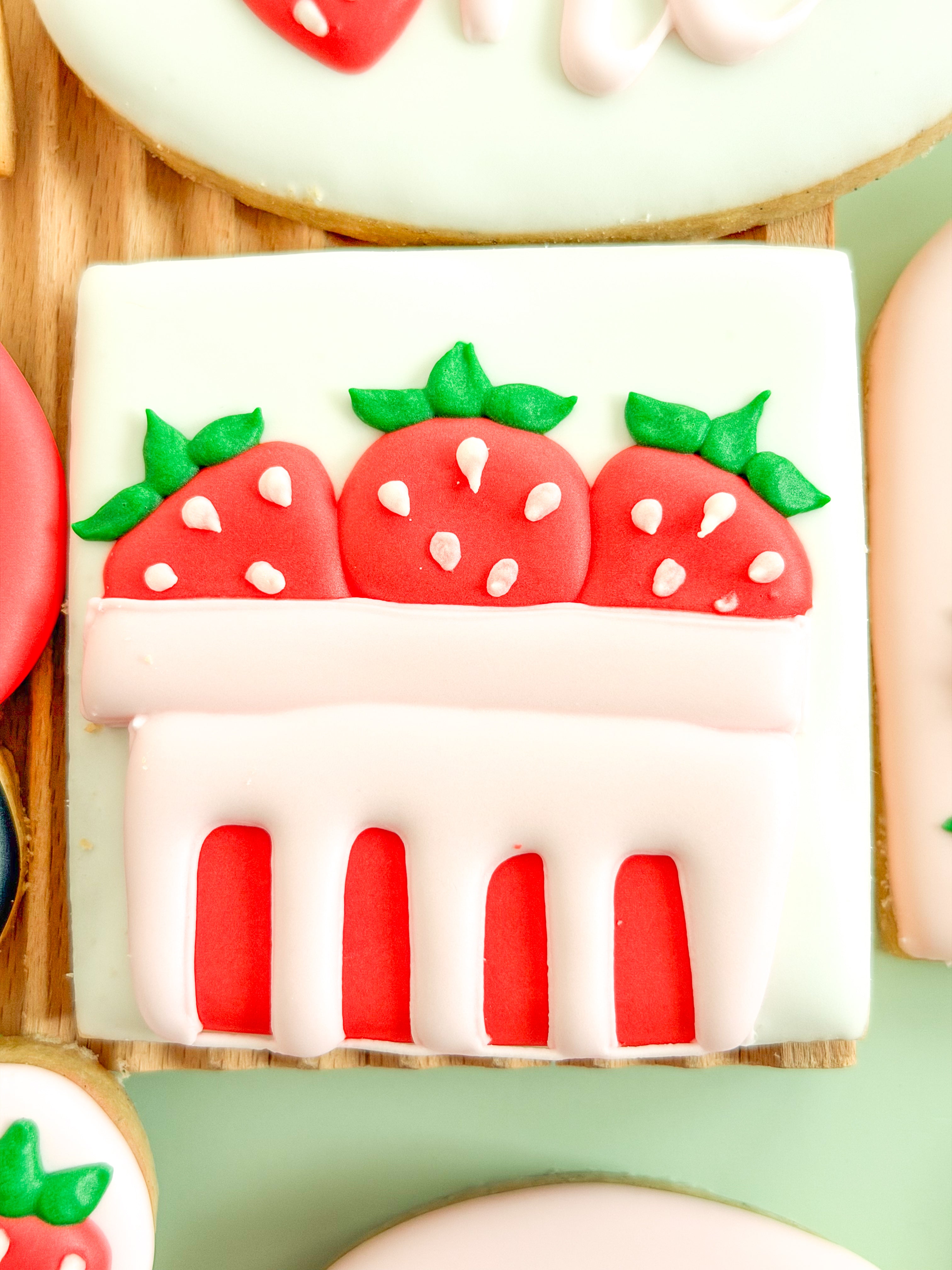 Personalized Berry First Birthday Cookies