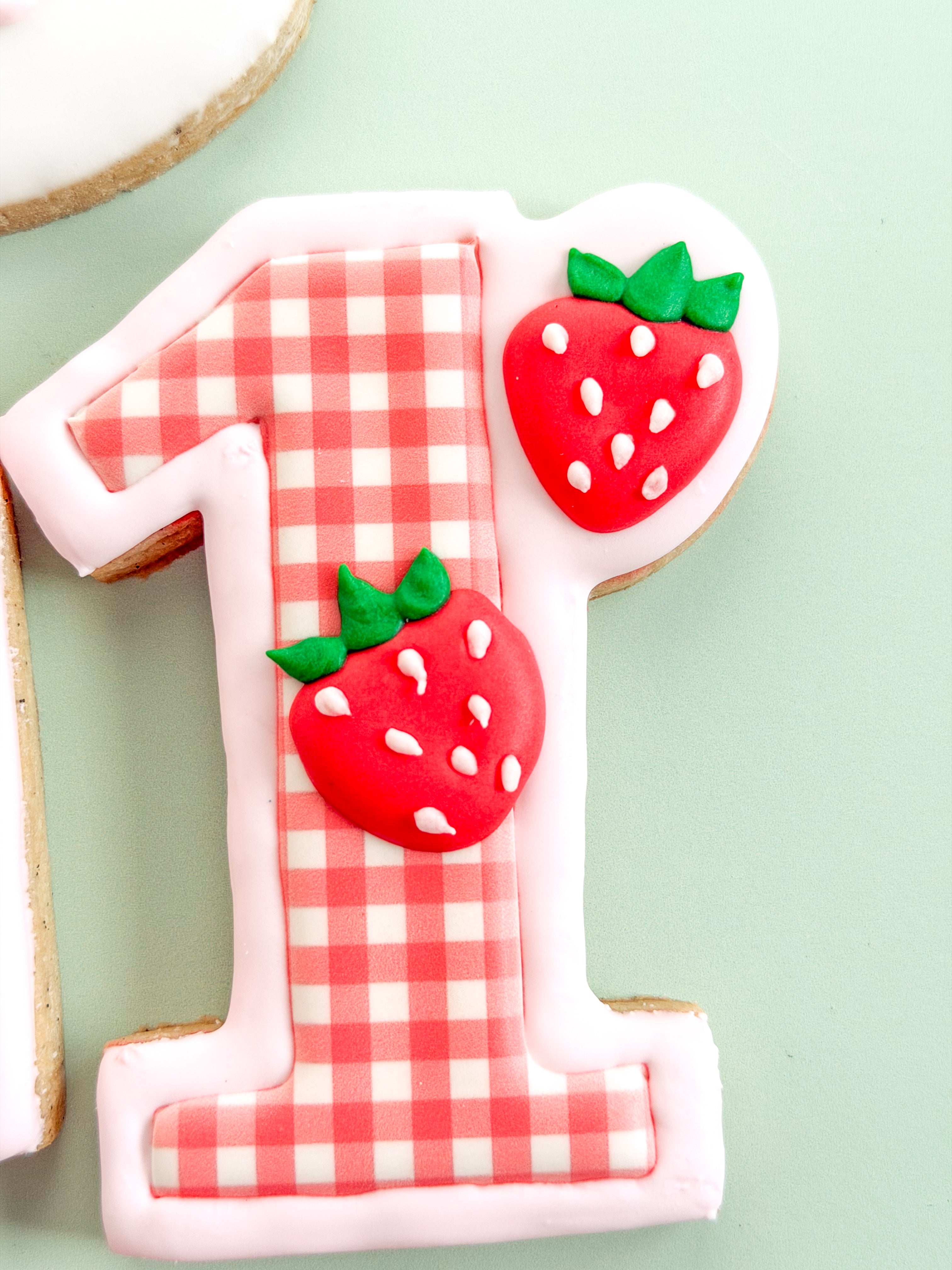 Personalized Berry First Birthday Cookies
