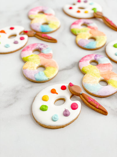 Personalized Paint Brush | Paint Palette Birthday Cookies
