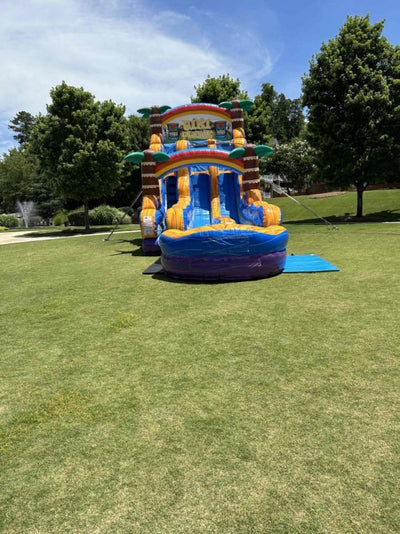 18' Tiki Plunge Dual Lane Water Slide
