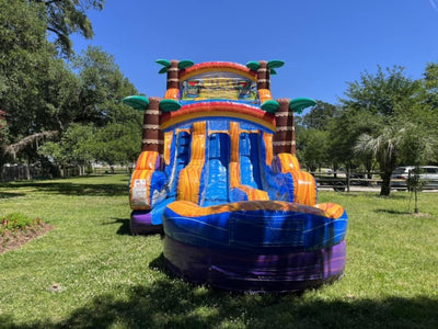 15' Tiki Plunge Dual Lane Water Slide