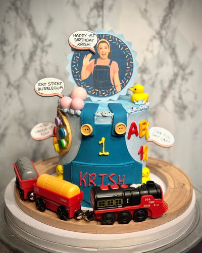 Single-Tier Custom Birthday Cake from The Purple Sprinkle
