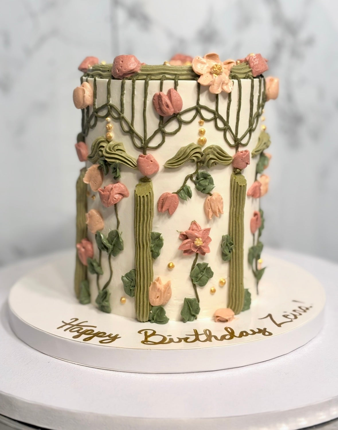 Single-Tier Custom Birthday Cake from The Purple Sprinkle
