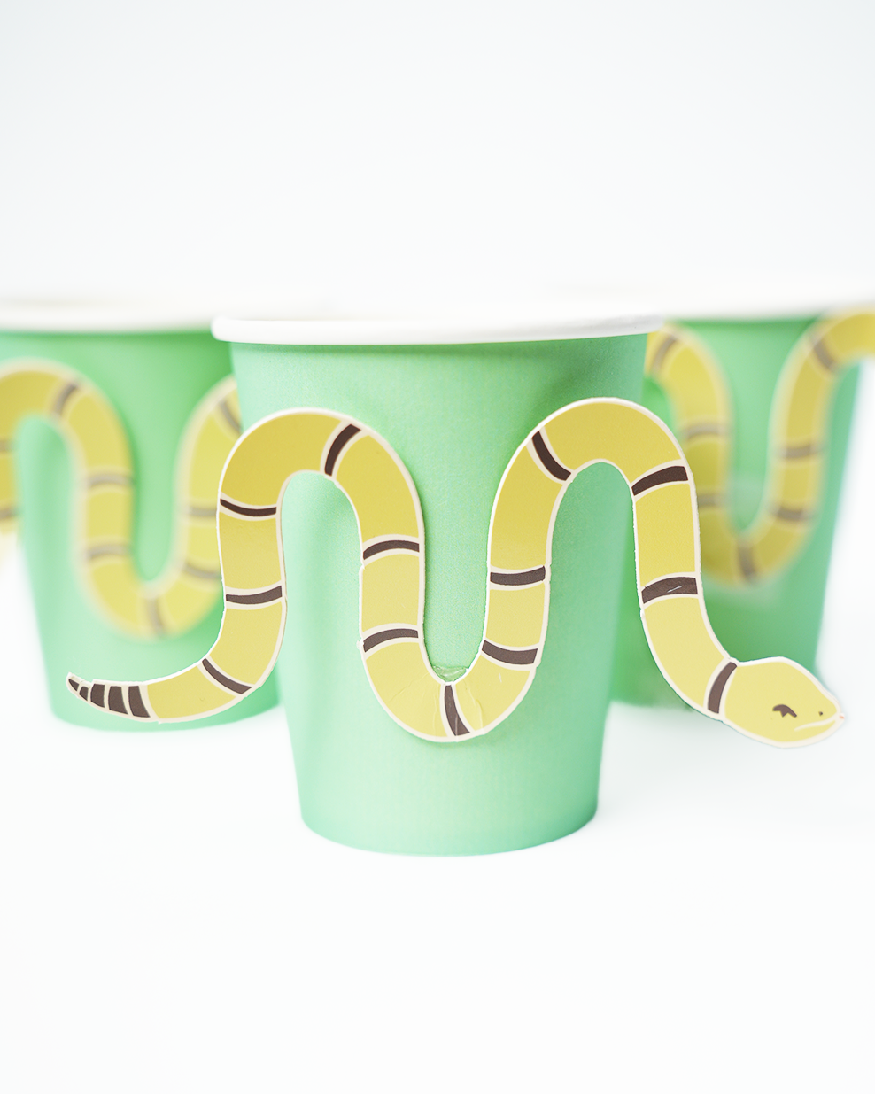 Western Cowboy Party Cups – Snake Sticker Western Cups (12-Pack)