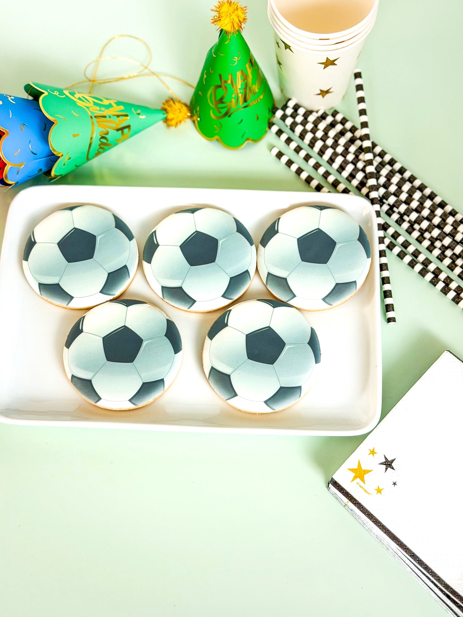 Soccer Ball Sugar Cookies