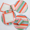 Striped Plates x12 Bright Bold Party Paper Plates Every Occasion