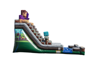 18' Minecraft Inflatable Water Slide Rental