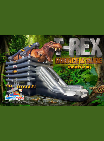 Dinosaur Themed Bounce House Rental Atlanta | Confetti Jar