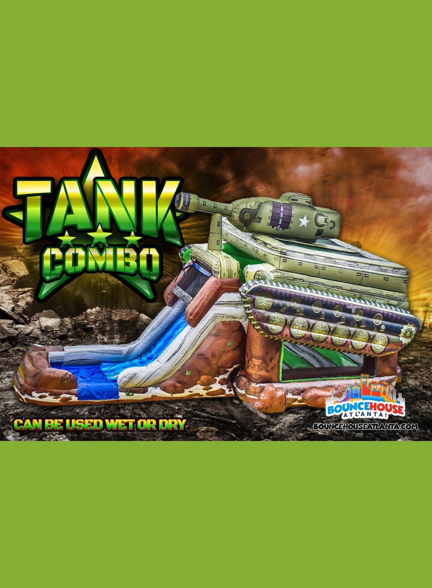 Tank Bounce House  and Slide Rental Atlanta | Confetti Jar