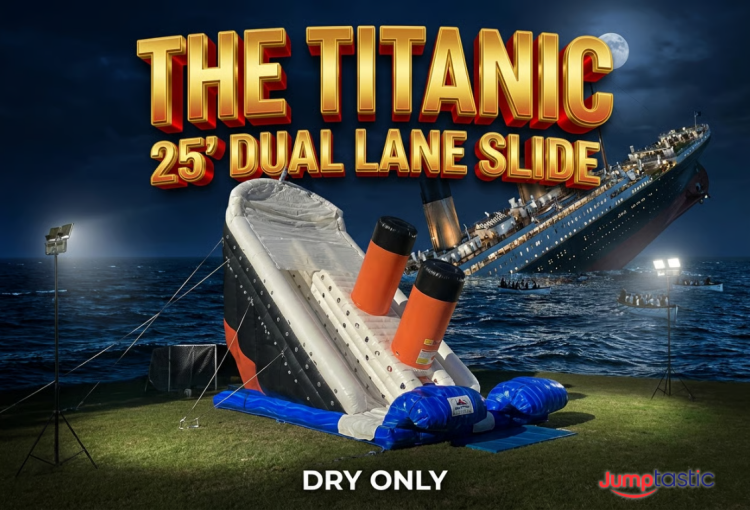The Titanic 25' Dual Lane Inflatable Slide
