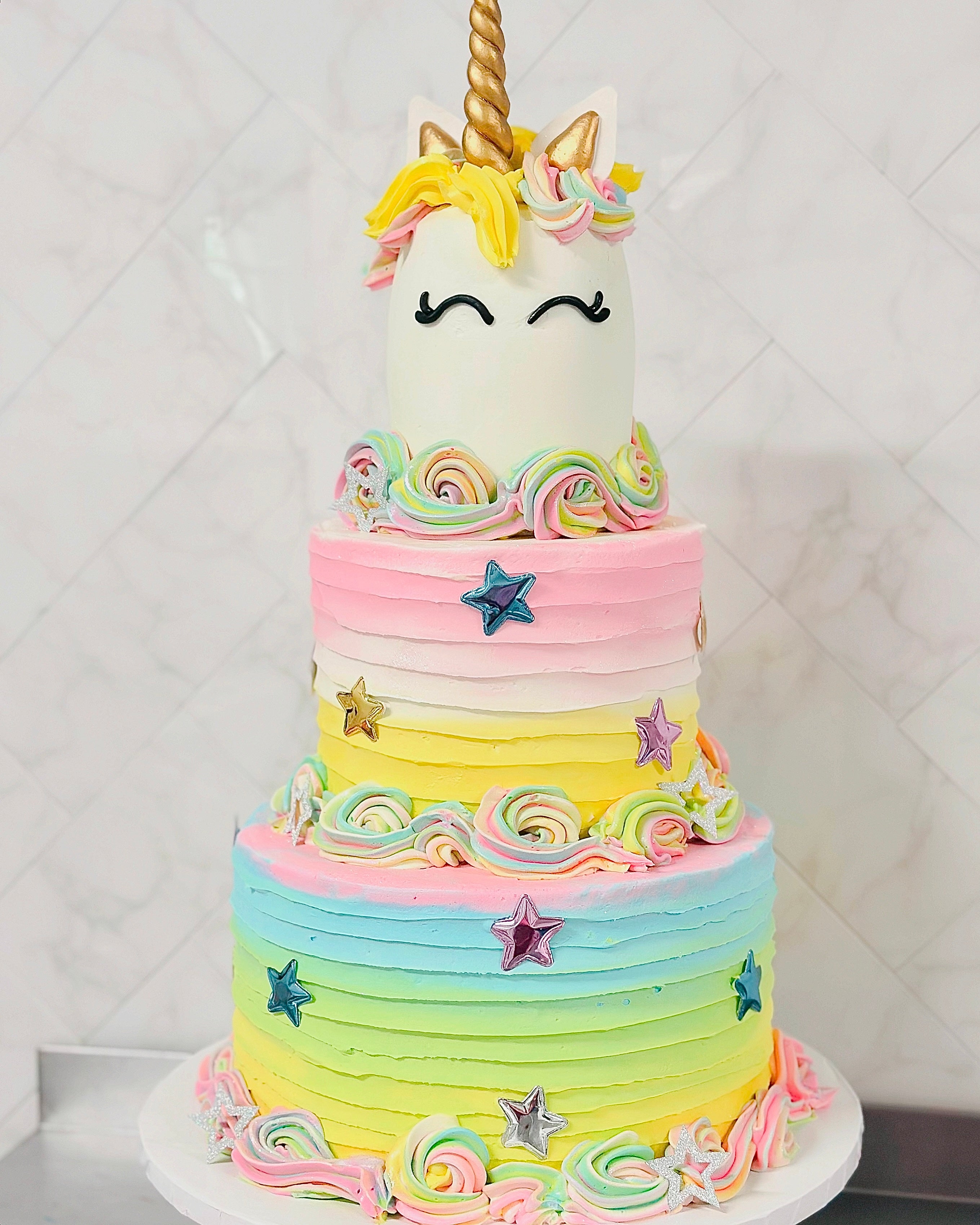Three Tier Custom Event Cake