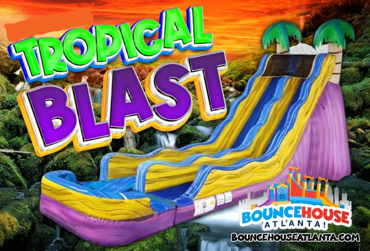20' Tropical Blast Dual Lane Water Slide