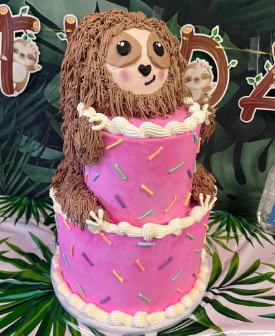 Two-Tier Custom Birthday Cake from The Purple Sprinkle