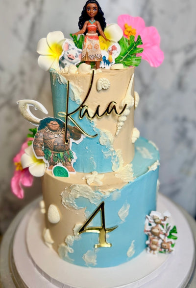Two-Tier Custom Birthday Cake from The Purple Sprinkle