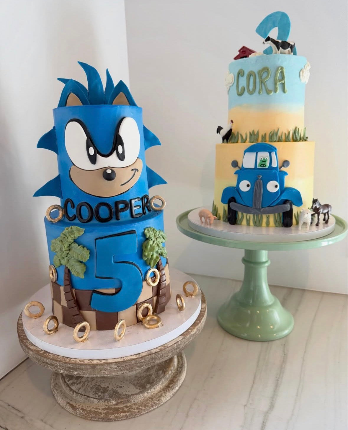Two-Tier Custom Birthday Cake from The Purple Sprinkle