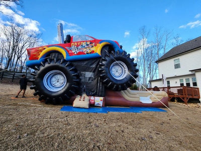 Monster Truck Deluxe XL Bounce and 15′ Slide