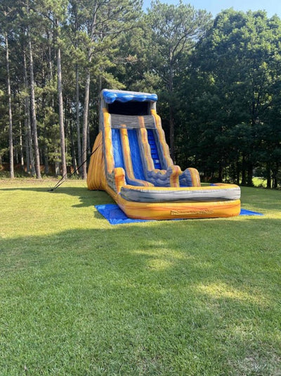 20' Flaming Volcano Dual Lane Water Slide