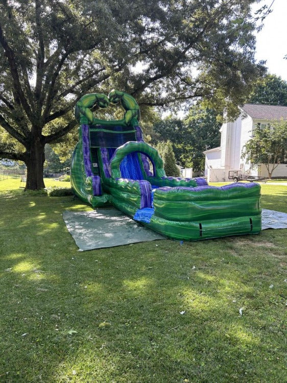 20' Hulk Smash Dual Lane Water Slide