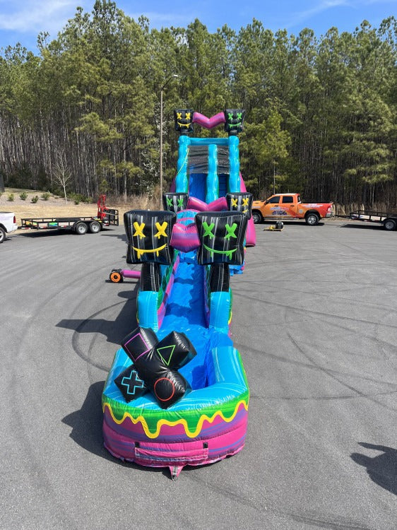 19' Level Up Gamer Water Slide with Slip N Slide