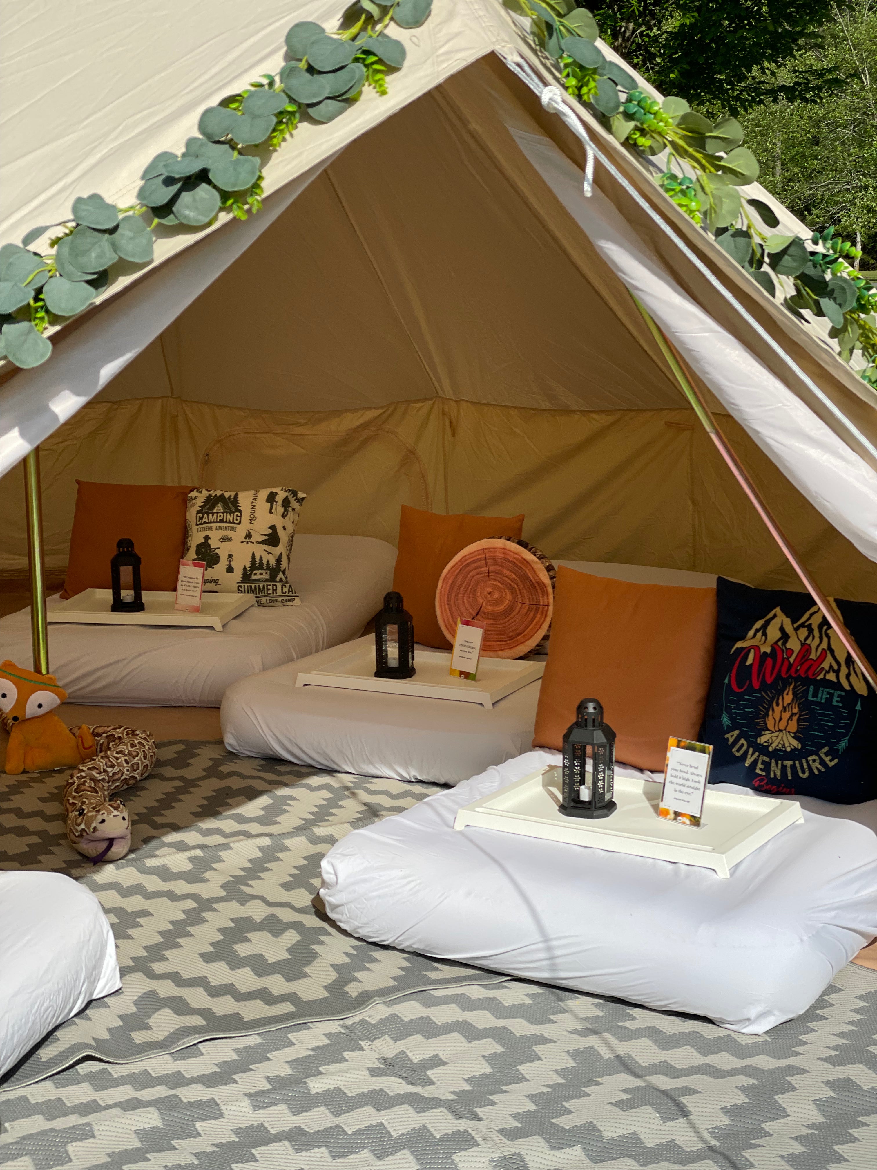 Ultimate Glampout Bell Tent Sleepover Party
