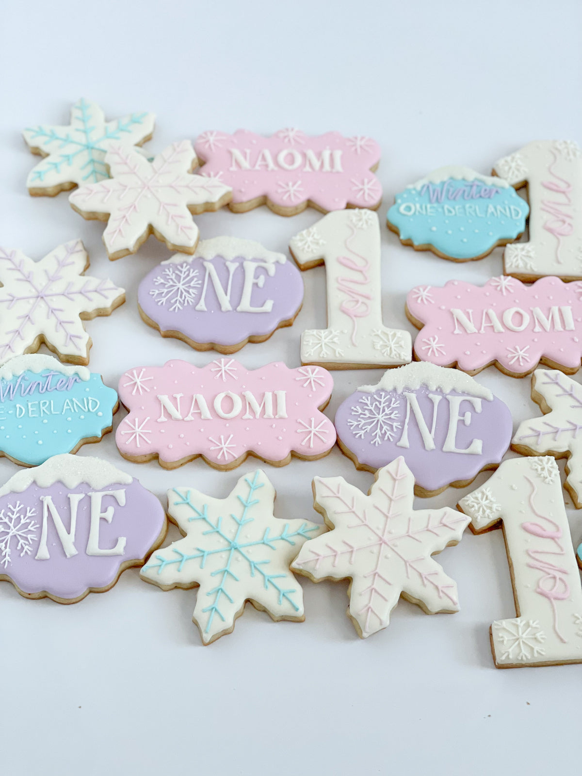 Winter Onderland First Birthday Cookies