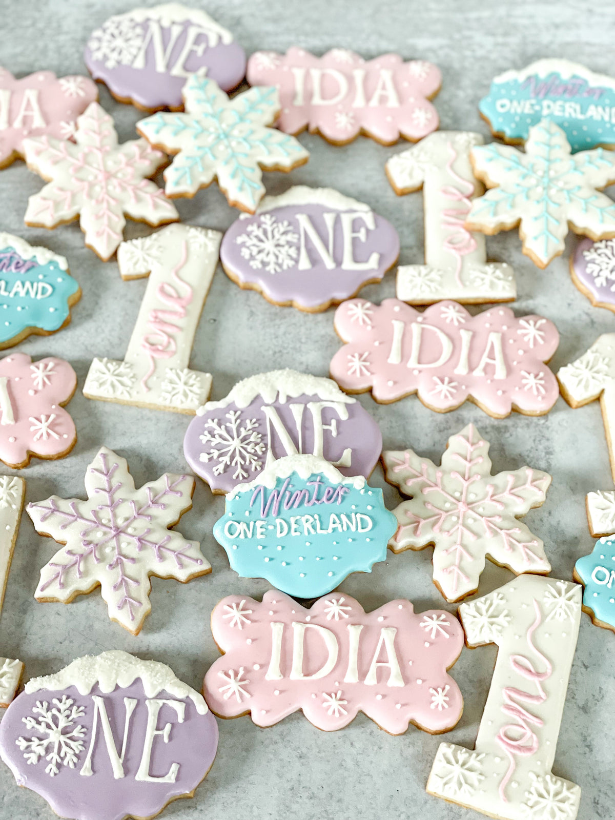 Winter Onderland First Birthday Cookies