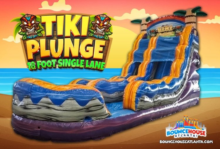 18' Tiki Plunge Dual Lane Water Slide