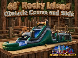 68' Rocky Island Obstacle Course and Slide