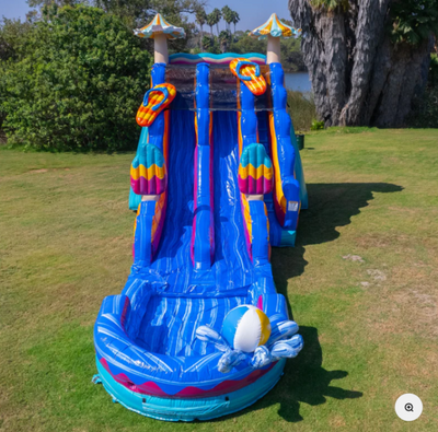 20' Pool Party Dual Lane Waterslide